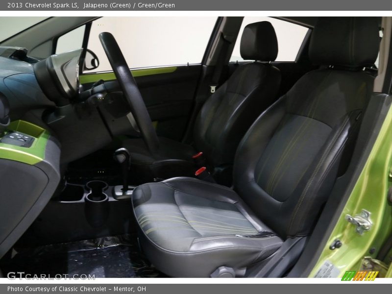 Jalapeno (Green) / Green/Green 2013 Chevrolet Spark LS