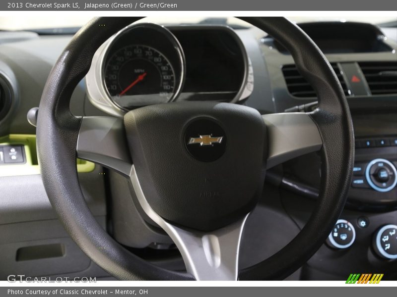 Jalapeno (Green) / Green/Green 2013 Chevrolet Spark LS