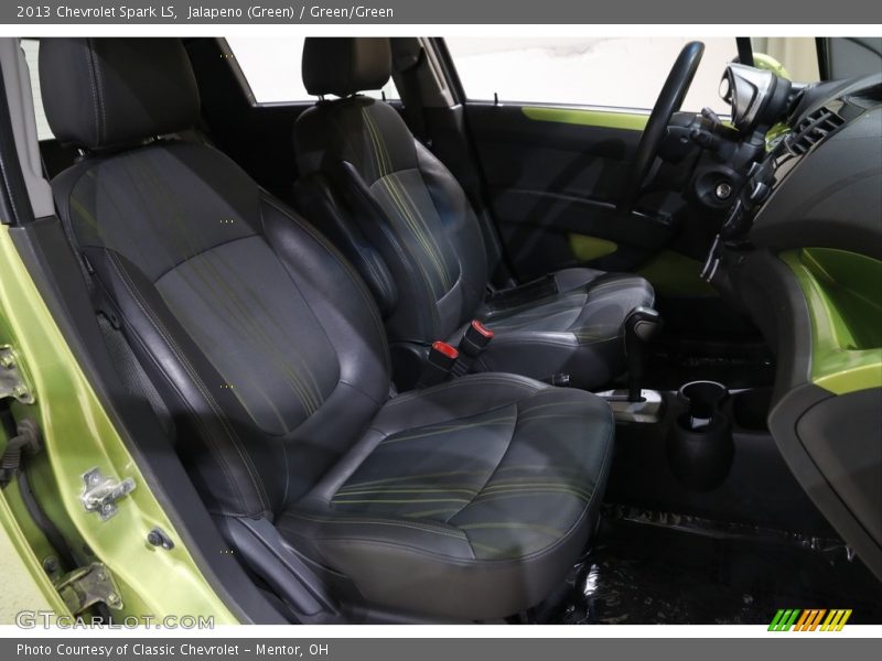 Jalapeno (Green) / Green/Green 2013 Chevrolet Spark LS