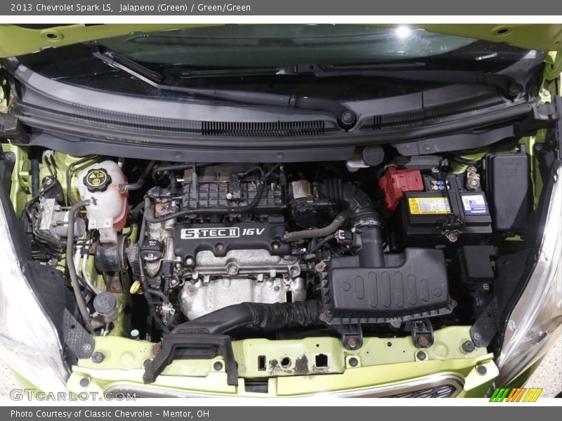 Jalapeno (Green) / Green/Green 2013 Chevrolet Spark LS