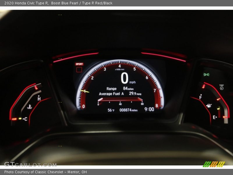  2020 Civic Type R Type R Gauges