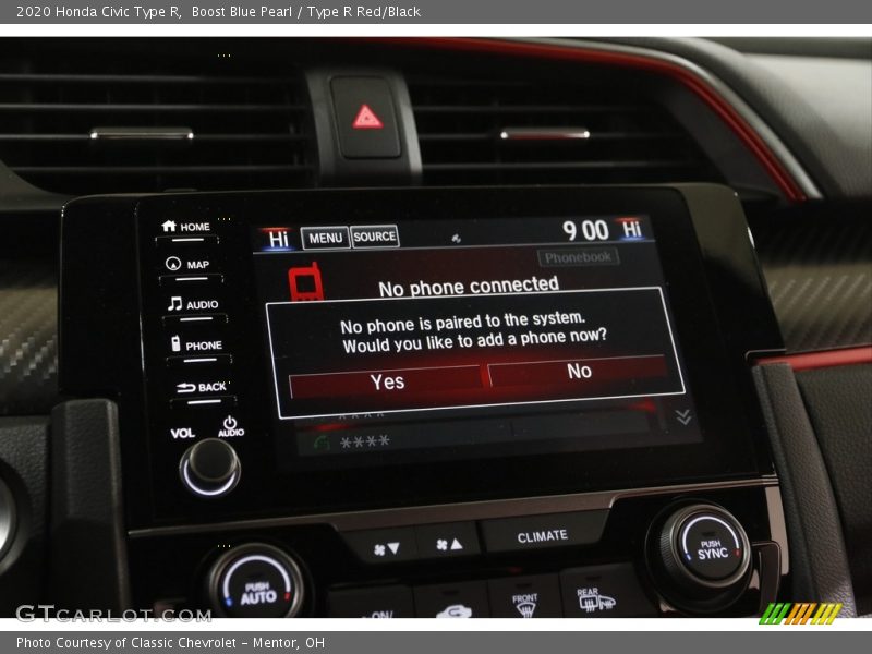 Boost Blue Pearl / Type R Red/Black 2020 Honda Civic Type R