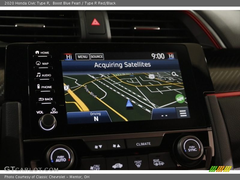 Navigation of 2020 Civic Type R