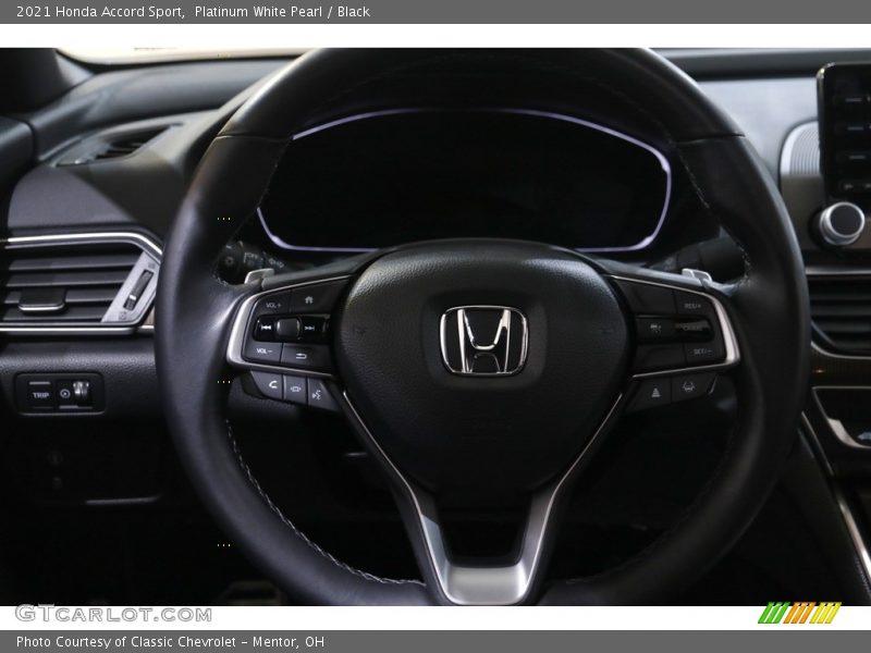 Platinum White Pearl / Black 2021 Honda Accord Sport