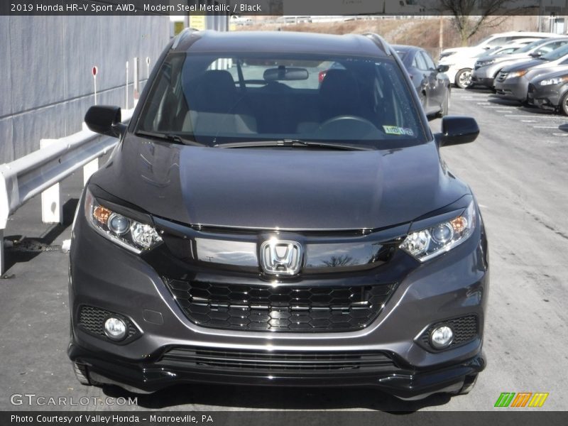 Modern Steel Metallic / Black 2019 Honda HR-V Sport AWD