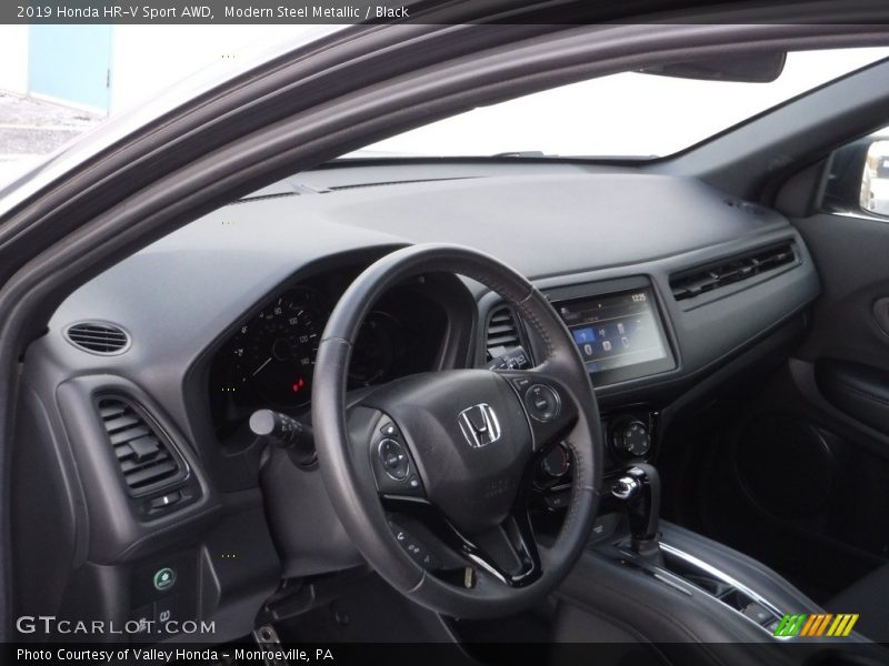 Modern Steel Metallic / Black 2019 Honda HR-V Sport AWD