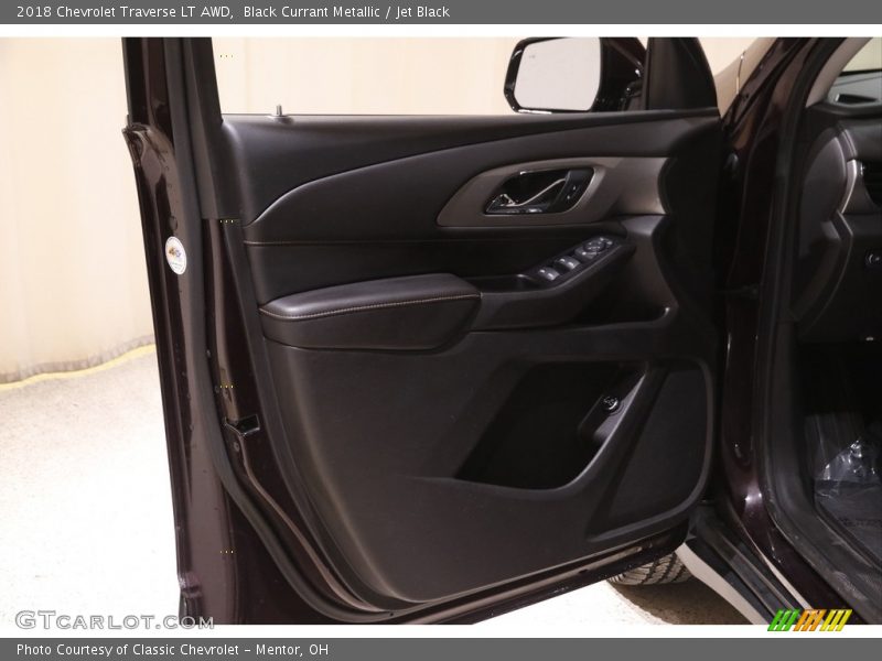 Black Currant Metallic / Jet Black 2018 Chevrolet Traverse LT AWD