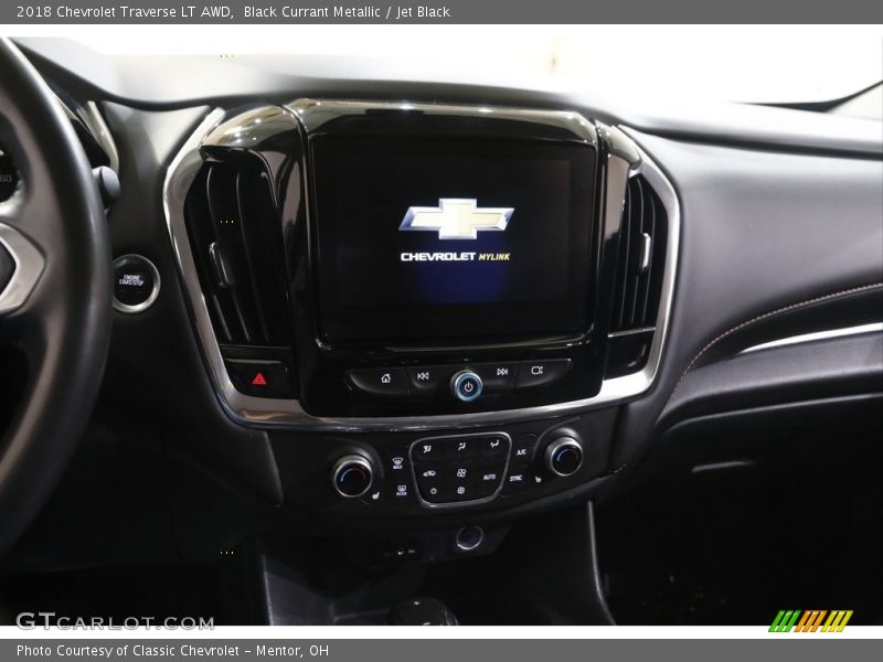 Black Currant Metallic / Jet Black 2018 Chevrolet Traverse LT AWD