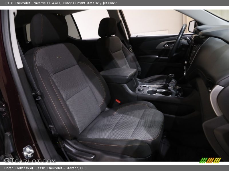 Black Currant Metallic / Jet Black 2018 Chevrolet Traverse LT AWD