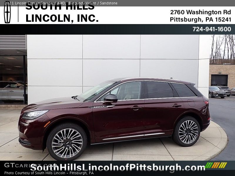 Burgundy Velvet / Sandstone 2021 Lincoln Corsair Standard AWD