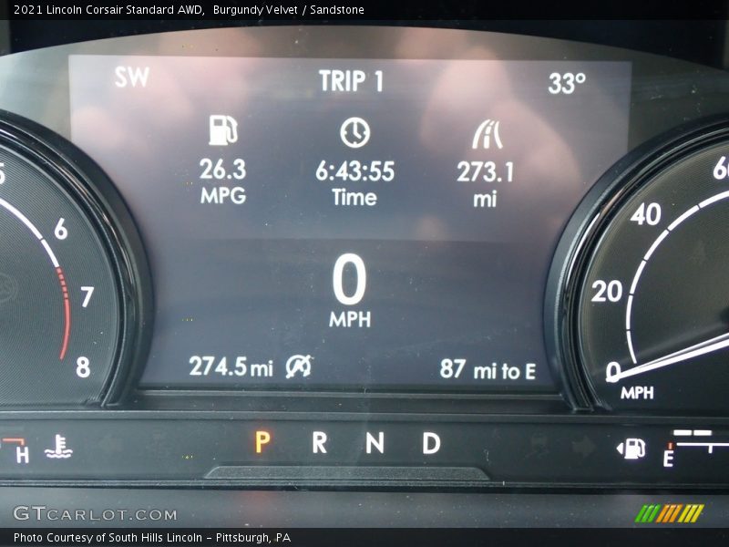 Burgundy Velvet / Sandstone 2021 Lincoln Corsair Standard AWD