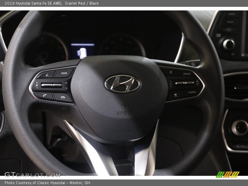 Scarlet Red / Black 2019 Hyundai Santa Fe SE AWD