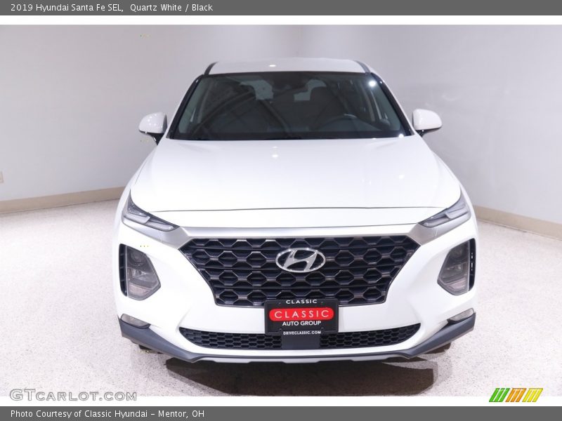 Quartz White / Black 2019 Hyundai Santa Fe SEL