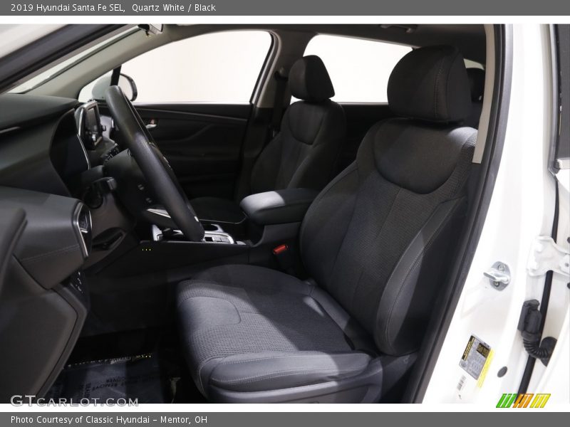 Quartz White / Black 2019 Hyundai Santa Fe SEL