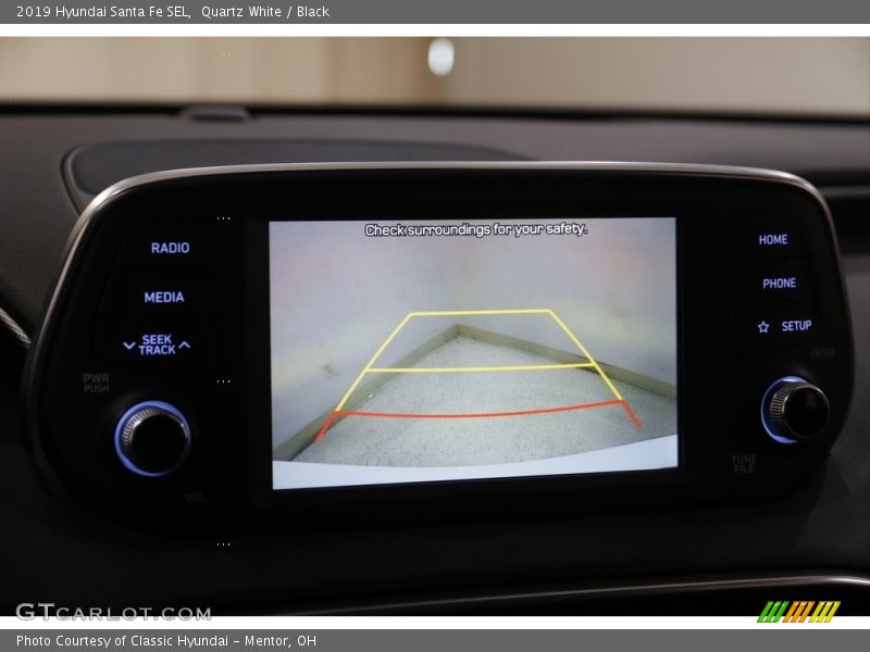Quartz White / Black 2019 Hyundai Santa Fe SEL