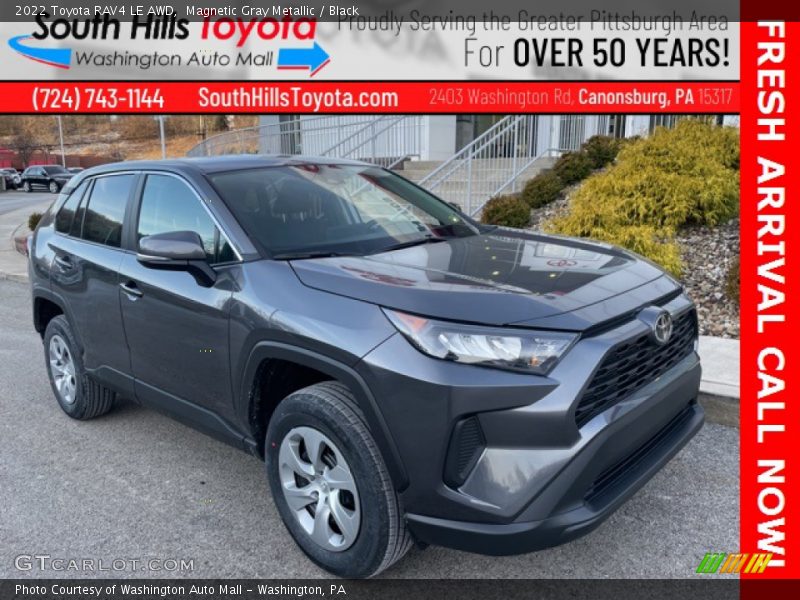 Magnetic Gray Metallic / Black 2022 Toyota RAV4 LE AWD