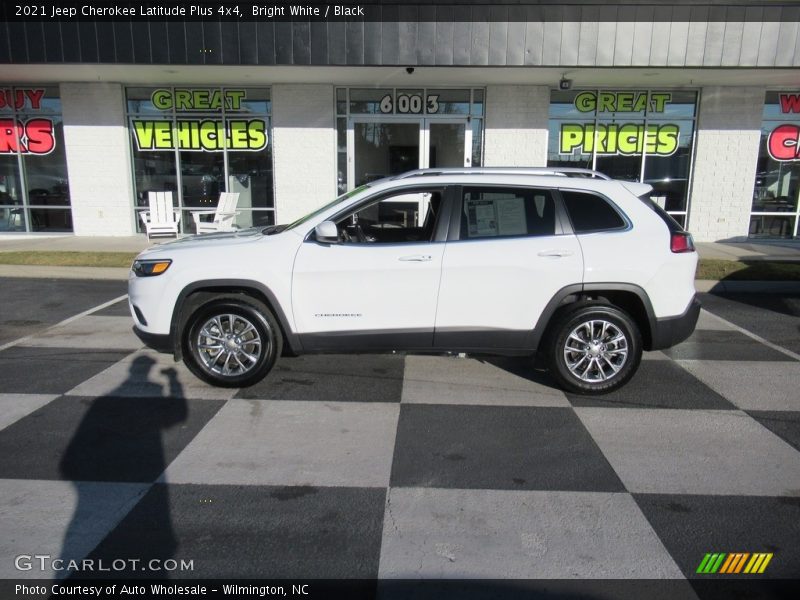 Bright White / Black 2021 Jeep Cherokee Latitude Plus 4x4