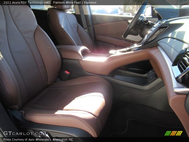 Platinum White Pearl / Espresso 2021 Acura RDX Technology AWD