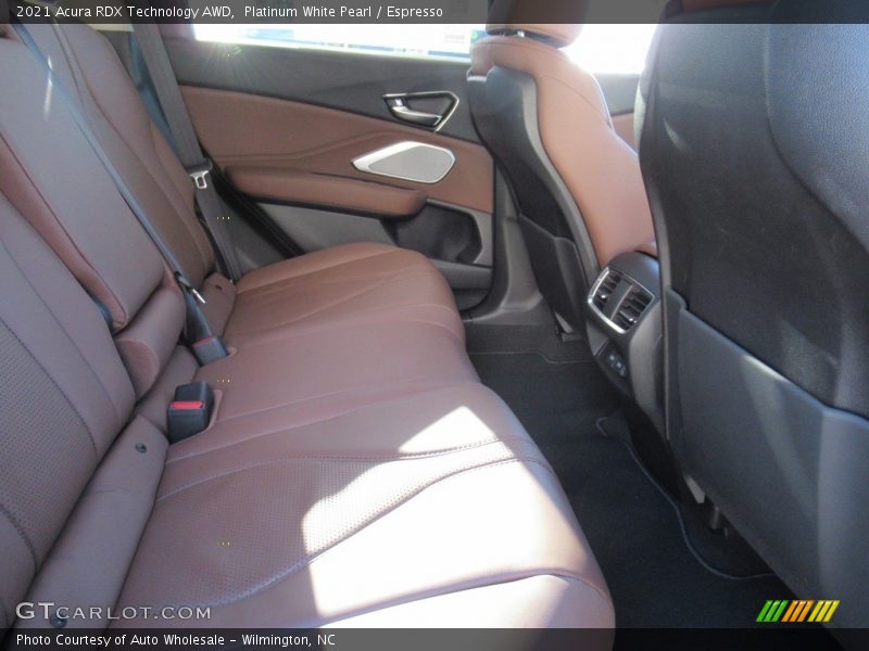 Platinum White Pearl / Espresso 2021 Acura RDX Technology AWD