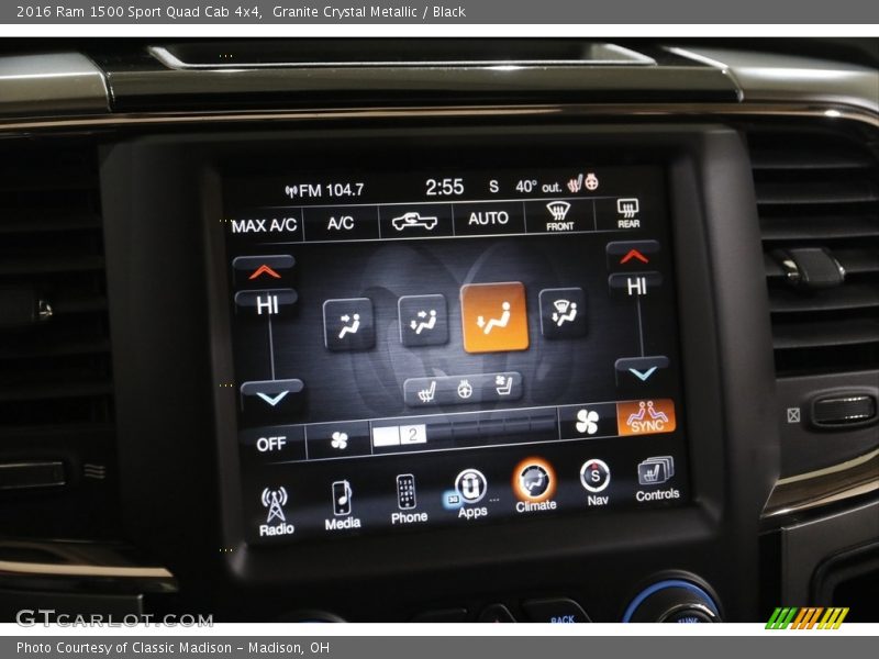 Controls of 2016 1500 Sport Quad Cab 4x4