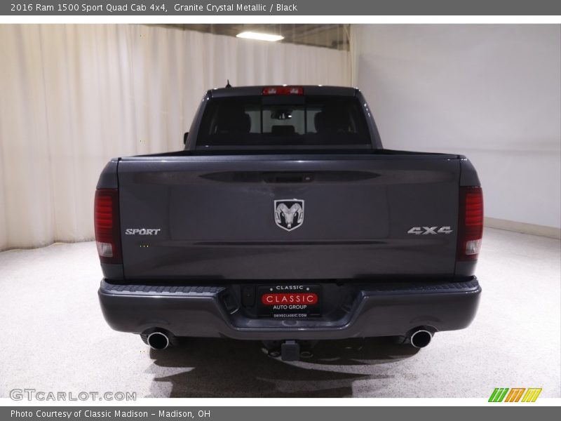 Granite Crystal Metallic / Black 2016 Ram 1500 Sport Quad Cab 4x4