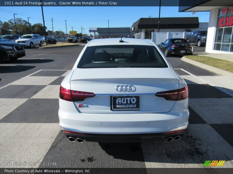 Glacier White Metallic / Rotor Gray 2021 Audi S4 Prestige quattro