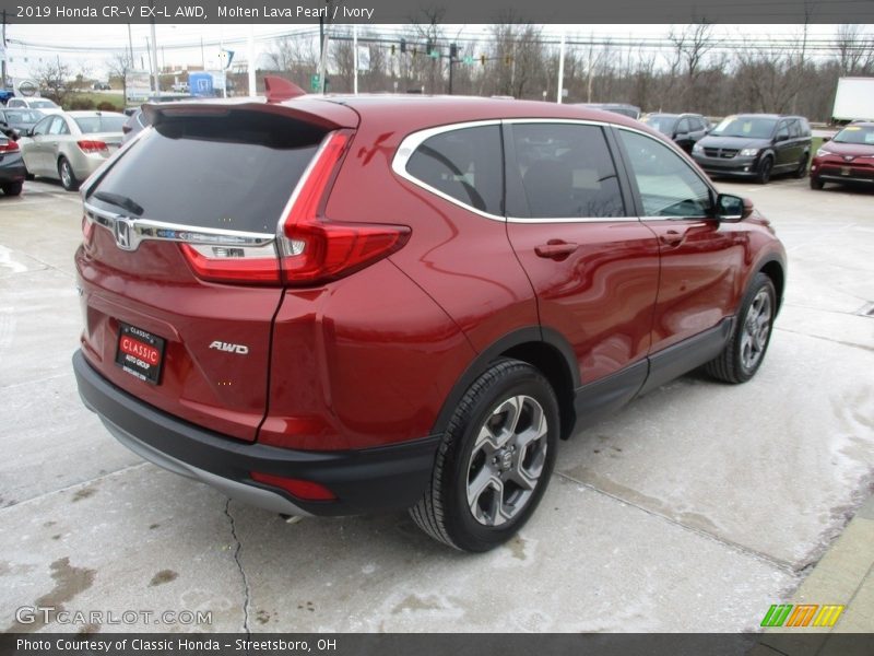 Molten Lava Pearl / Ivory 2019 Honda CR-V EX-L AWD