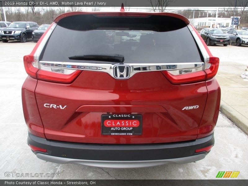 Molten Lava Pearl / Ivory 2019 Honda CR-V EX-L AWD