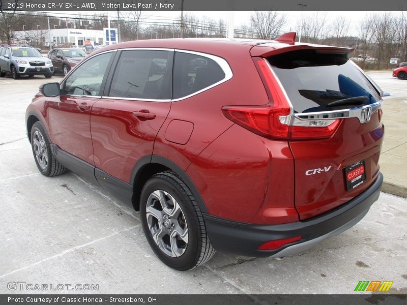 Molten Lava Pearl / Ivory 2019 Honda CR-V EX-L AWD