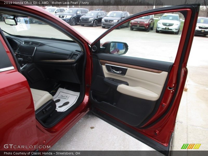 Molten Lava Pearl / Ivory 2019 Honda CR-V EX-L AWD