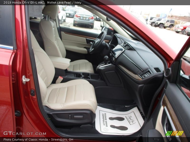 Molten Lava Pearl / Ivory 2019 Honda CR-V EX-L AWD