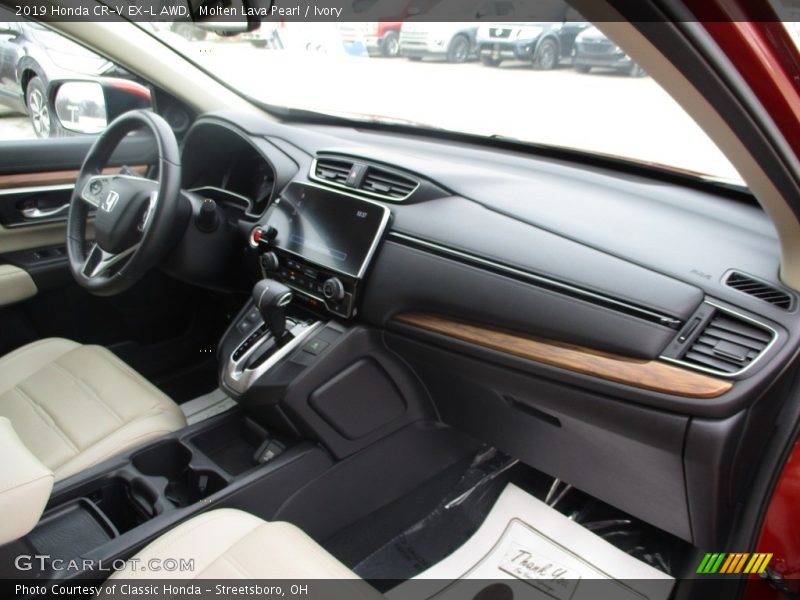 Molten Lava Pearl / Ivory 2019 Honda CR-V EX-L AWD