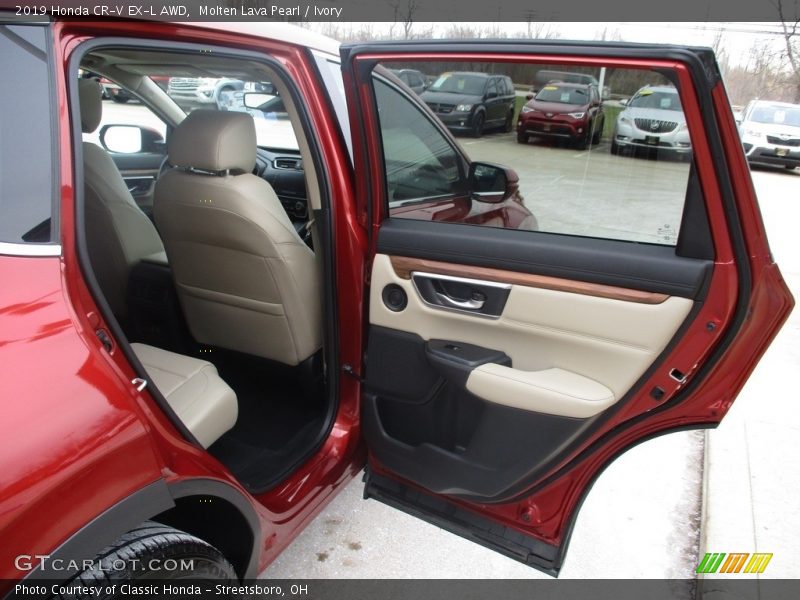 Molten Lava Pearl / Ivory 2019 Honda CR-V EX-L AWD