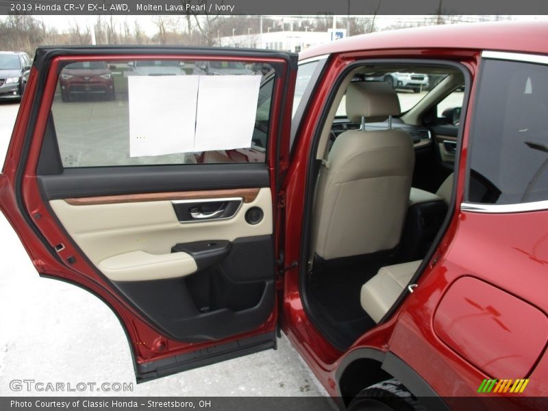 Molten Lava Pearl / Ivory 2019 Honda CR-V EX-L AWD