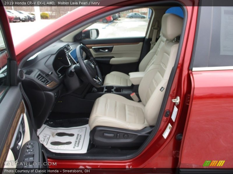 Molten Lava Pearl / Ivory 2019 Honda CR-V EX-L AWD