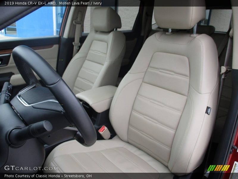 Molten Lava Pearl / Ivory 2019 Honda CR-V EX-L AWD