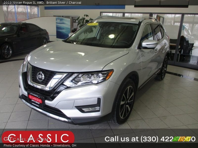 Brilliant Silver / Charcoal 2019 Nissan Rogue SL AWD