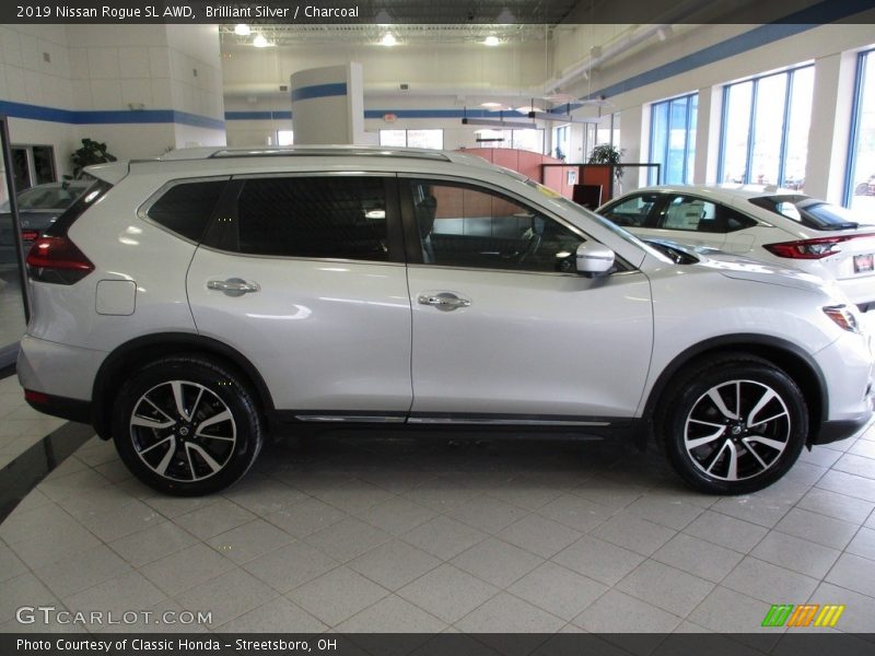 Brilliant Silver / Charcoal 2019 Nissan Rogue SL AWD