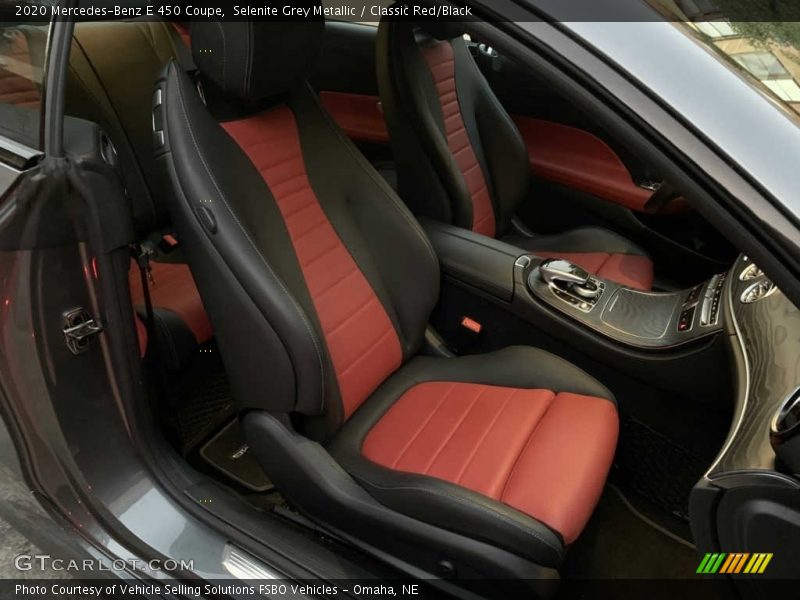 Selenite Grey Metallic / Classic Red/Black 2020 Mercedes-Benz E 450 Coupe