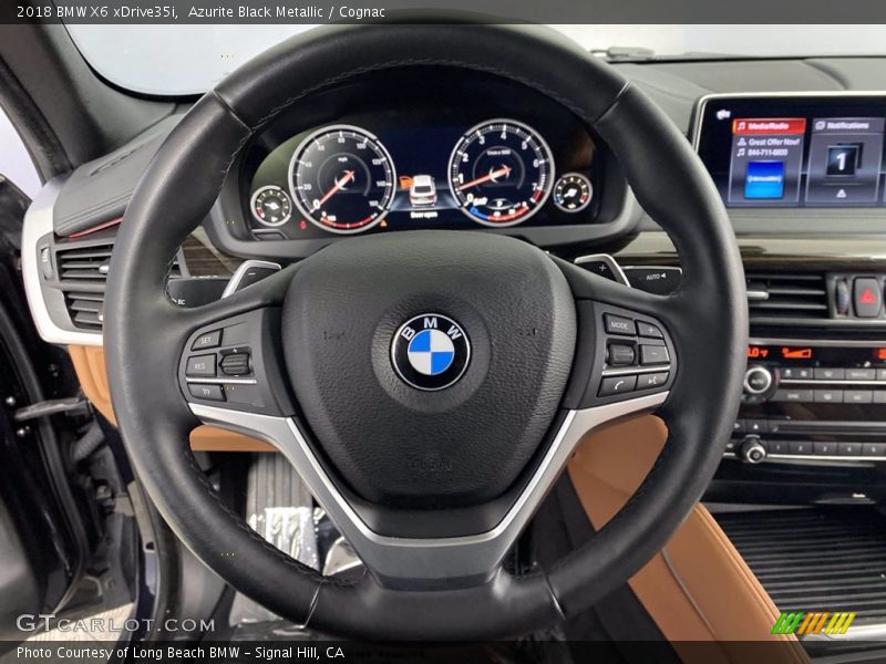 Azurite Black Metallic / Cognac 2018 BMW X6 xDrive35i