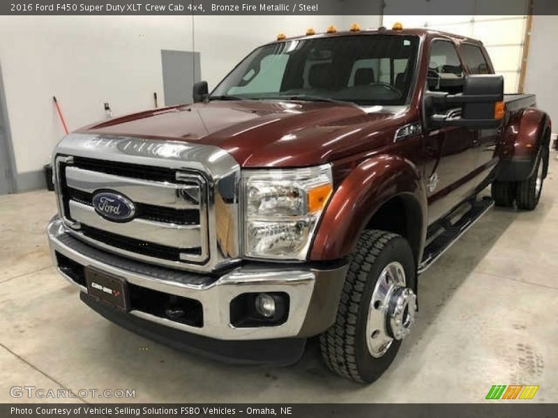 Bronze Fire Metallic / Steel 2016 Ford F450 Super Duty XLT Crew Cab 4x4