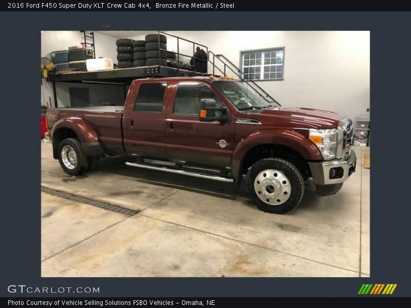 2016 F450 Super Duty XLT Crew Cab 4x4 Bronze Fire Metallic