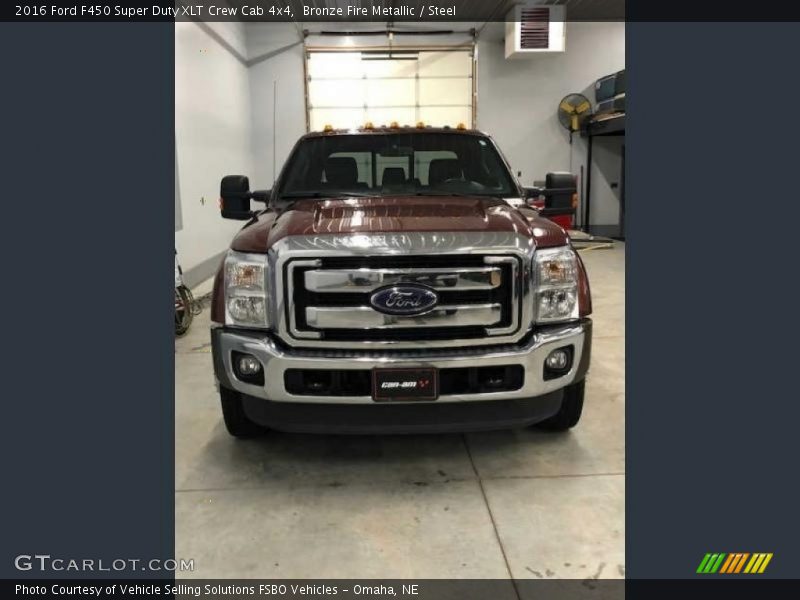 Bronze Fire Metallic / Steel 2016 Ford F450 Super Duty XLT Crew Cab 4x4