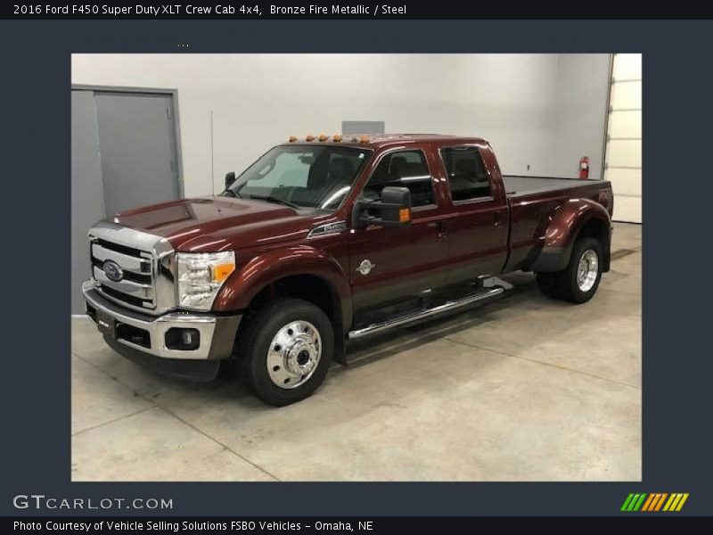 Bronze Fire Metallic / Steel 2016 Ford F450 Super Duty XLT Crew Cab 4x4