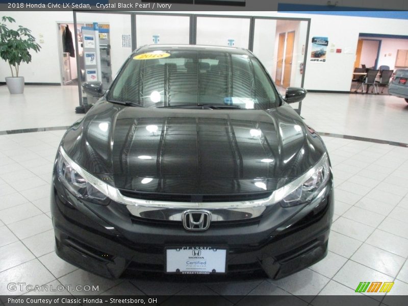 Crystal Black Pearl / Ivory 2018 Honda Civic LX Sedan