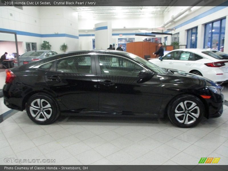 Crystal Black Pearl / Ivory 2018 Honda Civic LX Sedan