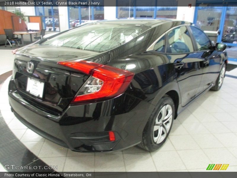Crystal Black Pearl / Ivory 2018 Honda Civic LX Sedan