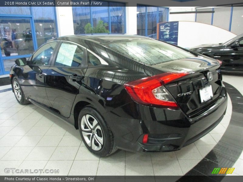 Crystal Black Pearl / Ivory 2018 Honda Civic LX Sedan