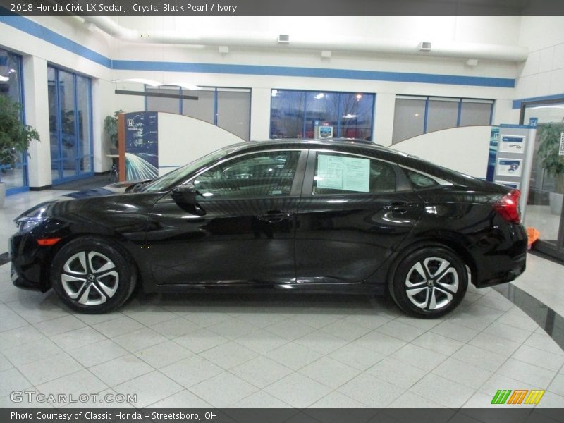Crystal Black Pearl / Ivory 2018 Honda Civic LX Sedan