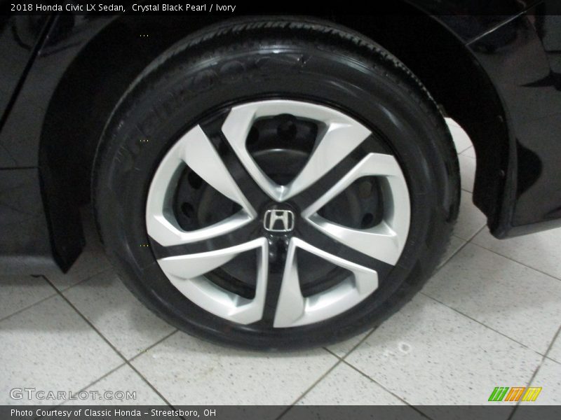 Crystal Black Pearl / Ivory 2018 Honda Civic LX Sedan